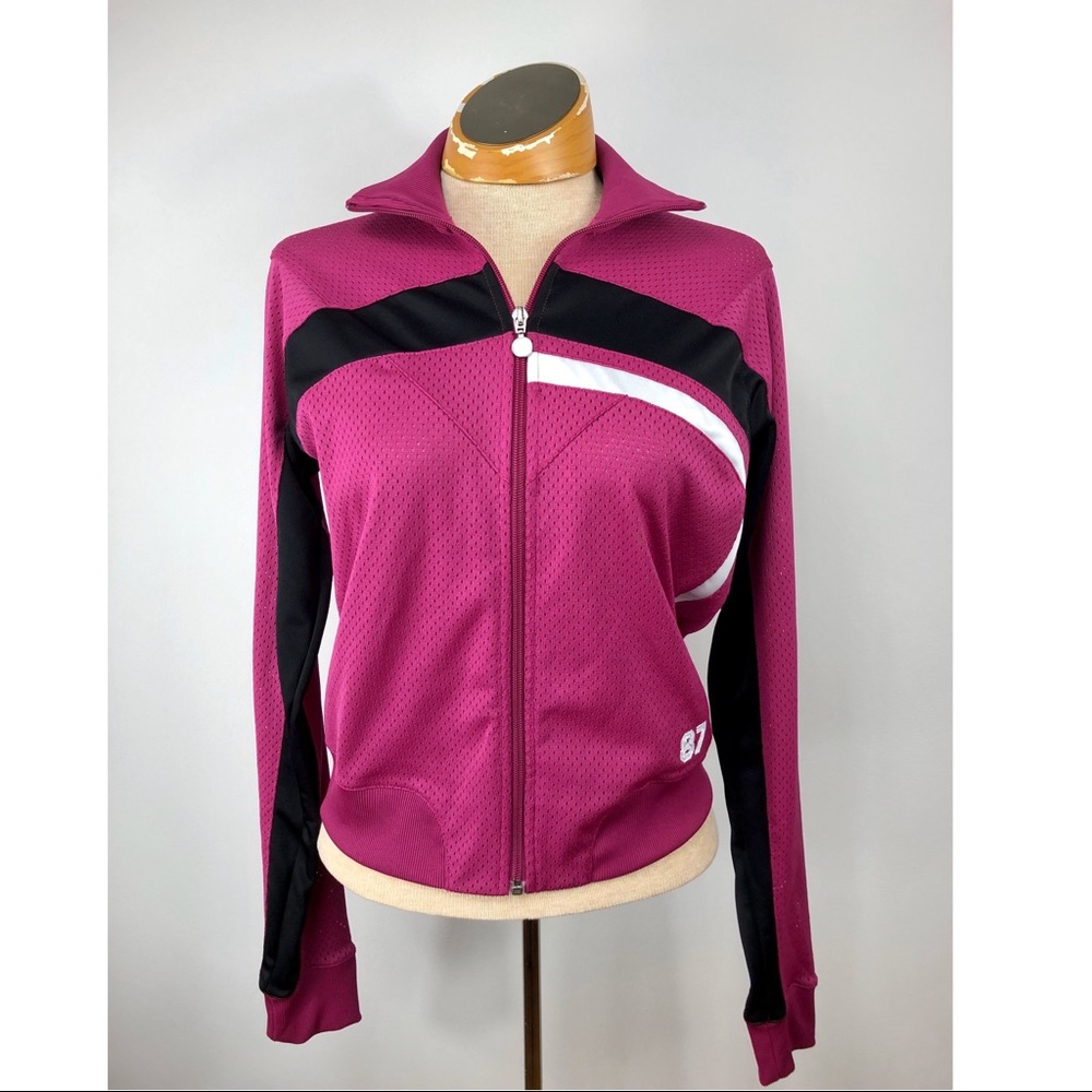 Nike‎ Athletics fuchsia pink zip up jacket Sz M